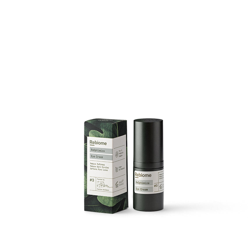 Package and product shot of ReOptimize – Eye Cream on a white background