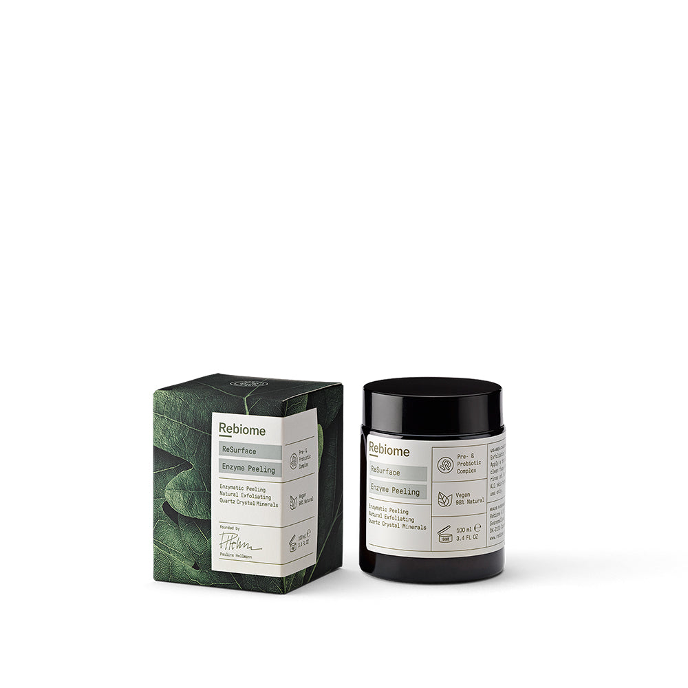 Package and product shot of ReSurface – Exfoliating Face Mask on a white background